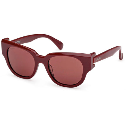 Max Mara Women's Sunglasses - Shiny Bordeaux Acetate Panthos Frame | MM0138 5169S ,