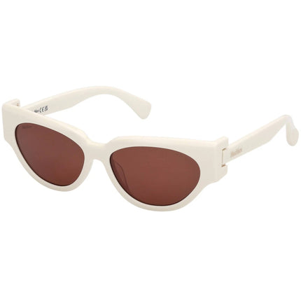 Max Mara Women's Sunglasses - White Acetate Cat Eye Full Rim Frame | MM0139 5521E ,