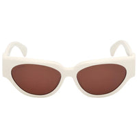 Max Mara Women's Sunglasses - White Acetate Cat Eye Full Rim Frame | MM0139 5521E ,