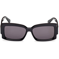 Max Mara Women's Sunglasses - Shiny Black Acetate Rectangular Frame | MM0140 5701A ,