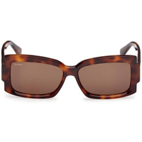 Max Mara Women's Sunglasses - Dark Havana Acetate Rectangular Frame | MM0140 5752E ,