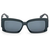 Max Mara Women's Sunglasses - Shiny Dark Green Acetate Rectangular | MM0140 5796N ,