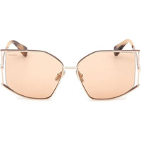 Max Mara Women's Sunglasses - Shiny Rose Gold Metal Butterfly Frame | MM0142 5928E ,