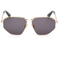 Max Mara Women's Sunglasses - Shiny Deep Gold Metal Geometric Frame | MM0143 5930A ,