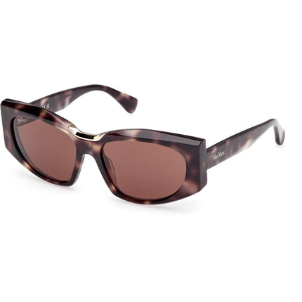 Max Mara Women's Sunglasses - Coloured Havana Acetate Oval Full Rim | MM0144 5655E ,