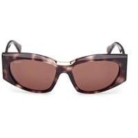 Max Mara Women's Sunglasses - Coloured Havana Acetate Oval Full Rim | MM0144 5655E ,