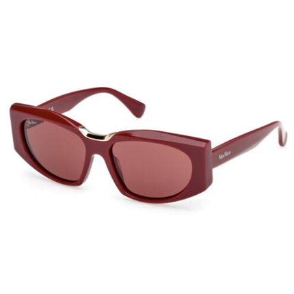 Max Mara Women's Sunglasses - Shiny Bordeaux Acetate Oval Full Rim | MM0144 5669S ,