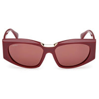 Max Mara Women's Sunglasses - Shiny Bordeaux Acetate Oval Full Rim | MM0144 5669S ,