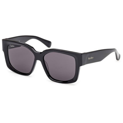 Max Mara Women's Sunglasses - Shiny Black Acetate Square Full Rim Frame | MM0145 5401A ,