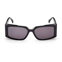 Max Mara Women's Sunglasses - Shiny Black Acetate Rectangular Frame | MM0159 5401A ,