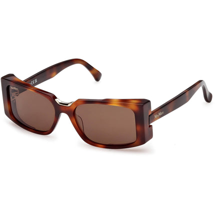Max Mara Women's Sunglasses - Dark Havana Acetate Rectangular Frame | MM0159 5452E ,