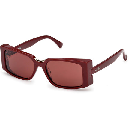 Max Mara Women's Sunglasses - Shiny Bordeaux Acetate Rectangular Frame | MM0159 5469S ,