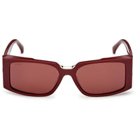Max Mara Women's Sunglasses - Shiny Bordeaux Acetate Rectangular Frame | MM0159 5469S ,