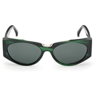 Max Mara Women's Sunglasses - Shiny Dark Green Acetate Cat Eye Frame | MM0160 5496N ,