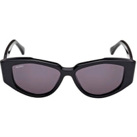 Max Mara Women's Sunglasses - Shiny Black Acetate Oval Full Rim Frame | MM0161 5201A ,