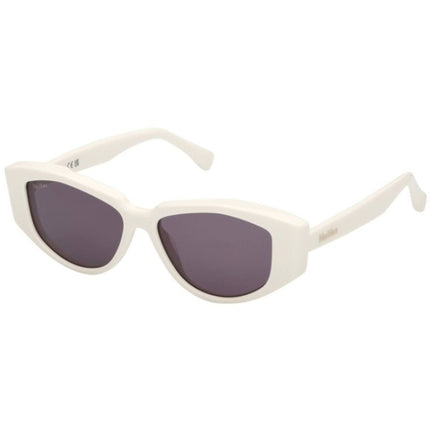 Max Mara Women's Sunglasses - White Acetate Oval Shape Full Rim Frame | MM0161 5221A ,