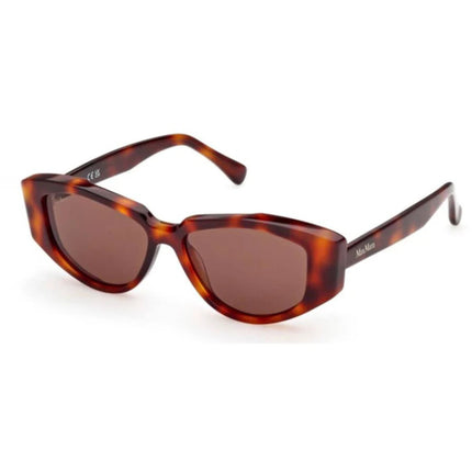 Max Mara Women's Sunglasses - Dark Havana Acetate Oval Full Rim Frame | MM0161 5252E ,