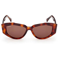 Max Mara Women's Sunglasses - Dark Havana Acetate Oval Full Rim Frame | MM0161 5252E ,