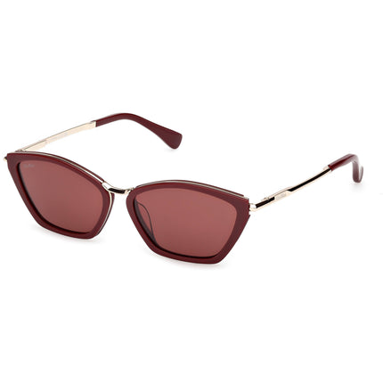 Max Mara Women's Sunglasses - Shiny Bordeaux Metal Cat Eye Full Rim | MM0162 5469S ,