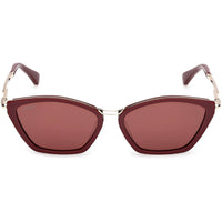 Max Mara Women's Sunglasses - Shiny Bordeaux Metal Cat Eye Full Rim | MM0162 5469S ,