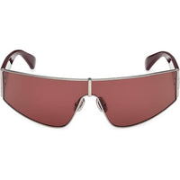 Max Mara Women's Sunglasses - Shiny Light Ruthenium Metal Shield Frame | MM0164 0014S ,