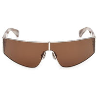 Max Mara Women's Sunglasses - Shiny Palladium Metal Shield Full Rim | MM0164 0016E ,