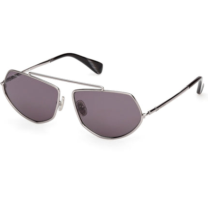 Max Mara Women's Sunglasses - Shiny Light Ruthenium Full Rim Frame | MM0165 6014A ,