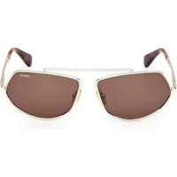 Max Mara Women's Sunglasses - Gold Metal Geometric Shape Full Rim Frame | MM0165 6032E ,