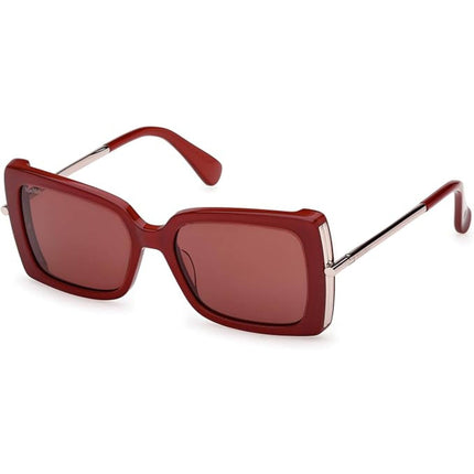 Max Mara Women's Sunglasses - Shiny Bordeaux Plastic/Metal Cat Eye | MM0166 5369S ,