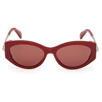 Max Mara Women's Sunglasses - Shiny Bordeaux Acetate Oval Full Rim | MM0167 5469S ,