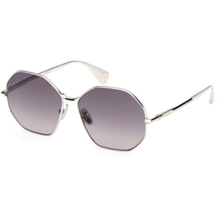 Max Mara Women's Sunglasses - Shiny Light Ruthenium Metal Full Rim | MM0168 5714B ,