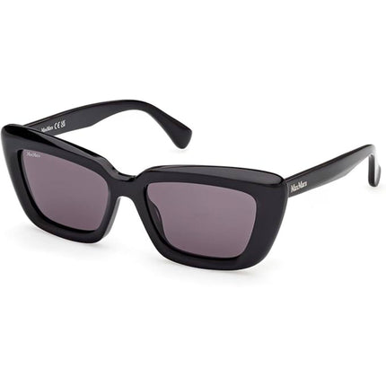 Max Mara Women's Sunglasses - Shiny Black Acetate Cat Eye Full Rim | MM0171 5401A ,