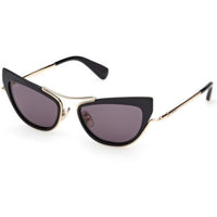 Max Mara Women's Sunglasses - Shiny Black Acetate/Metal Cat Eye Frame | MM0172 5301A ,