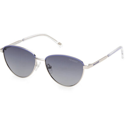 Skechers Unisex Sunglasses - Shiny Light Nickeltin Metal Oval Frame | SE00023 5310D ,