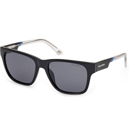 Skechers Unisex Sunglasses - Shiny Black Injected Plastic Square Frame | SE00026 5401D ,