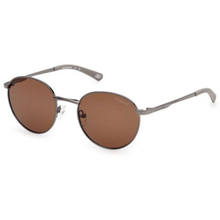 Skechers Men's Sunglasses - Matte Gunmetal Metal Round Full Rim Frame | SE00057 5009H ,