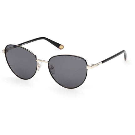 Skechers Women's Sunglasses - Shiny Black Metal Cat Eye Full Rim Frame | SE00155 5401D ,