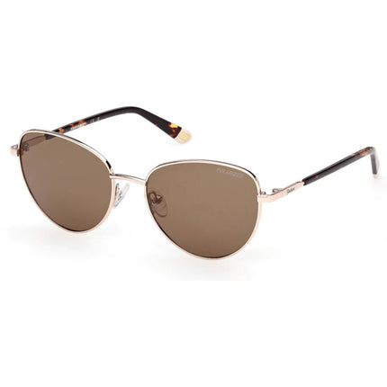 Skechers Women's Sunglasses - Gold Metal Cat Eye Shape Full Rim Frame | SE00155 5432H ,