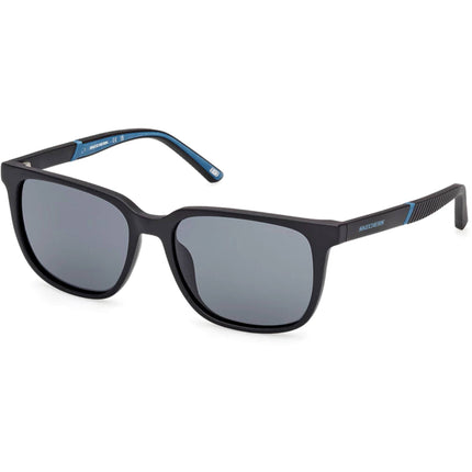 Skechers Men's Sunglasses - Matte Black Injected Plastic Square Frame | SE00156 5602D ,