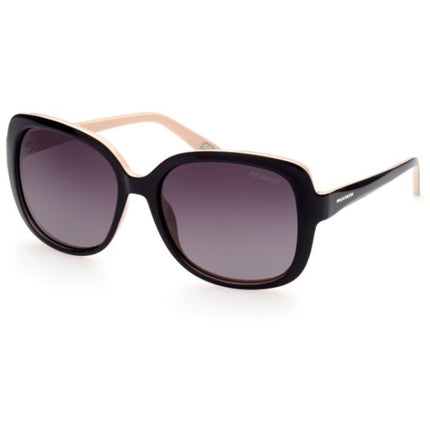 Skechers Women's Sunglasses - Shiny Black Butterfly Full Rim Frame | SE6126 5801D ,