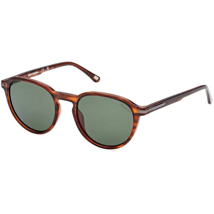 Skechers Men's Sunglasses - Shiny Dark Brown Acetate Panthos Frame | SE6207 5148R ,