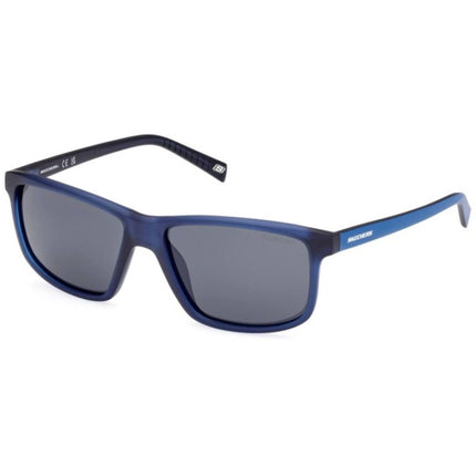 Skechers Men's Sunglasses - Shiny Blue Injected Plastic Full Rim Frame | SE6291 5790D ,