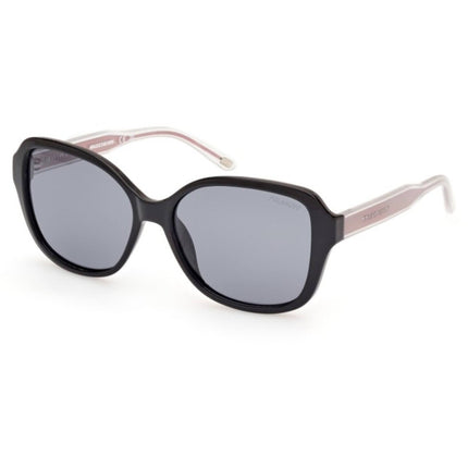 Skechers Women's Sunglasses - Shiny Black Butterfly Full Rim Frame | SE6359 5701D ,