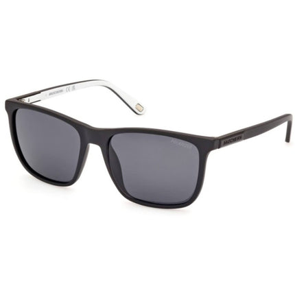 Skechers Men's Sunglasses - Matte Black Injected Plastic Square Frame | SE6362 5702D ,
