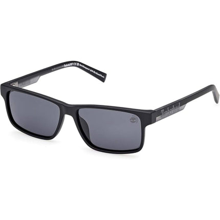 Timberland Men's Sunglasses - Matte Black Rectangular Full Rim Frame | TB00015 5302D ,