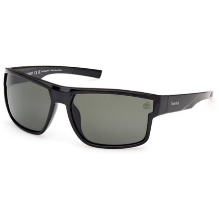 Timberland Men's Sunglasses - Shiny Black Rectangular Full Rim Frame | TB00016 6501R ,