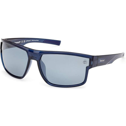 Timberland Men's Sunglasses - Shiny Blue Rectangular Full Rim Frame | TB00016 6590D ,