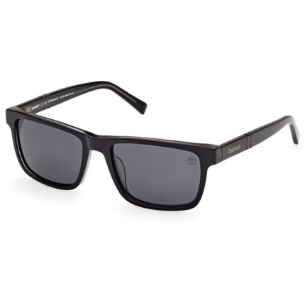 Timberland Men's Sunglasses - Shiny Black Acetate Rectangular Frame | TB00020 5501D ,