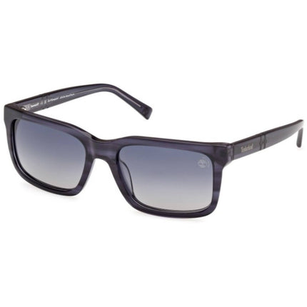 Timberland Men's Sunglasses - Shiny Blue Acetate Rectangular Frame | TB00021 5790D ,