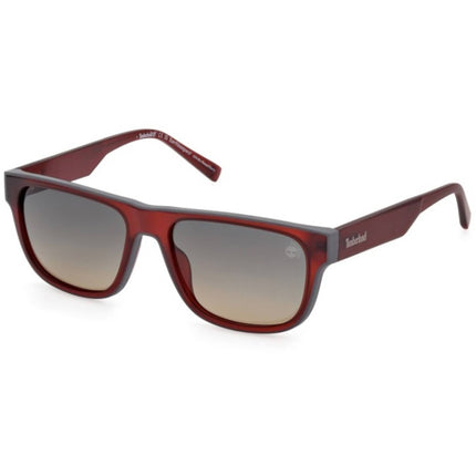 Timberland Men's Sunglasses - Matte Red Injected Plastic Square Frame | TB00025 5667R ,